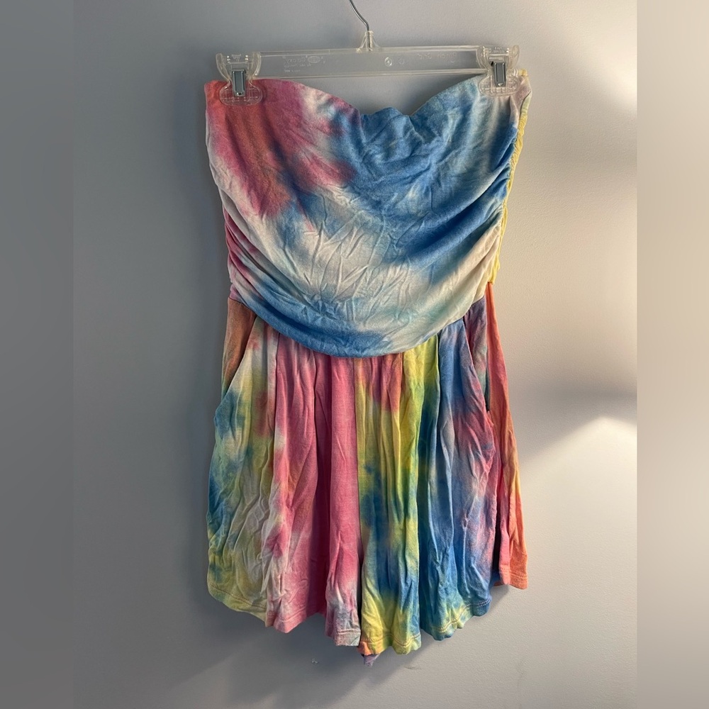 Strapless romper